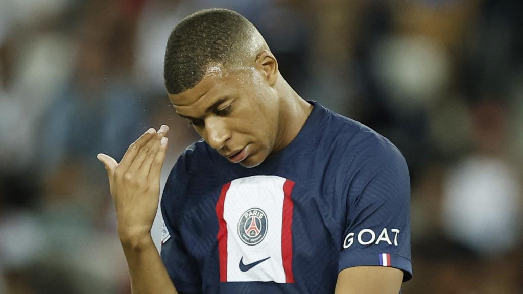 Kylian Mbappé, en un partido del PSG de la temporada 2022/2023