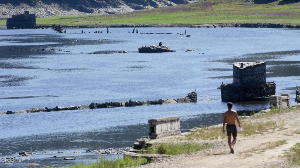 El río Miño en julio de 2022.