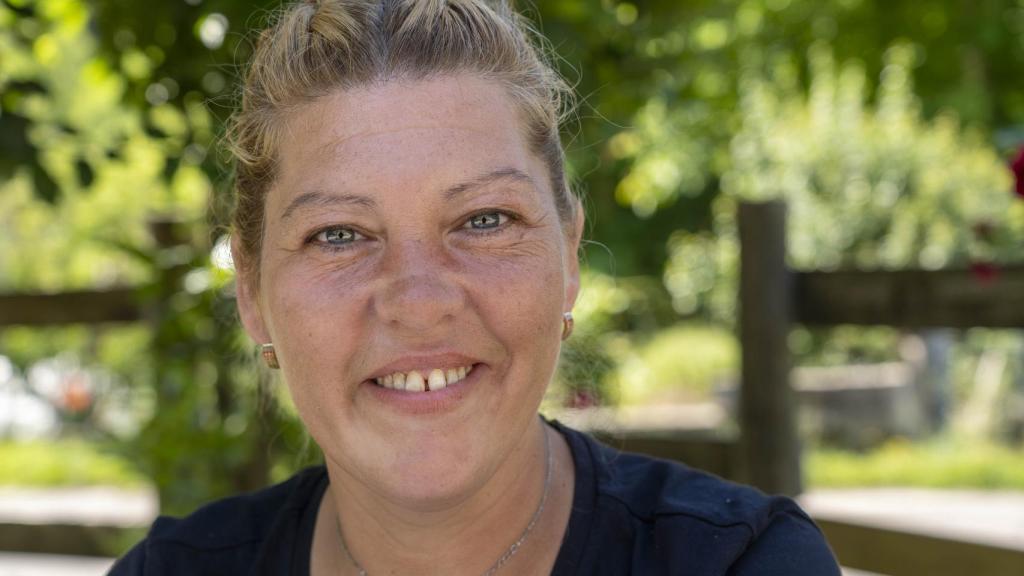 Verónica Carreño en el albergue 'Roble de Veis'