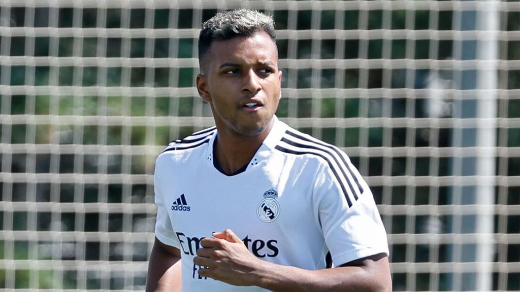 Rodrygo Goes, en un entrenamiento del Real Madrid
