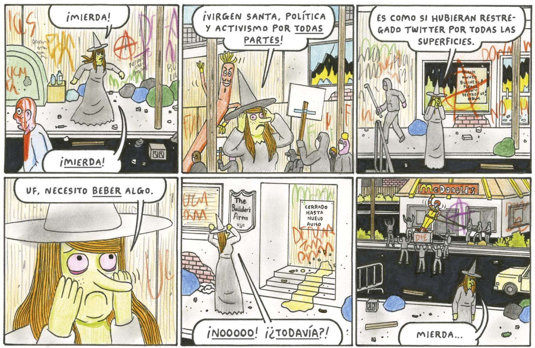 Viñetas de 'Zona crítica', de Simon Hanselmann (Fulgencio Pimentel, 2022)