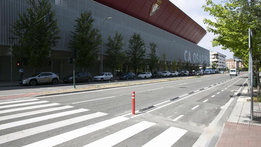 Exteriores del estadio El Sadar de Pamplona