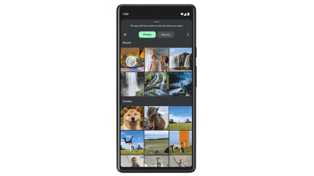 Nuevo selector de fotos de Android