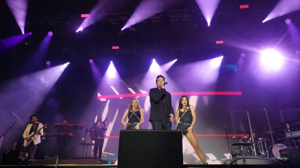 Luis Fonsi durante su concierto en A Coruña.
