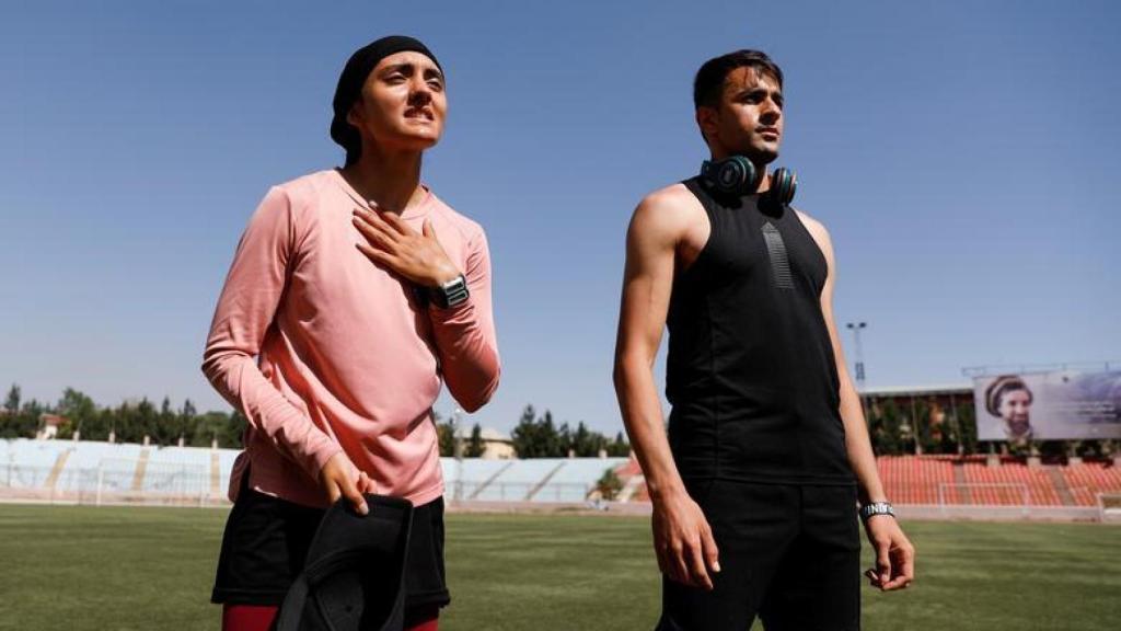 Kimia Yousofi durante un entrenamiento