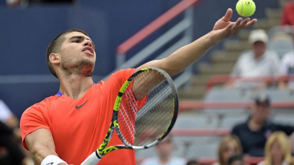 Carlos Alcaraz, durante el Masters 1.000 de Cincinnati