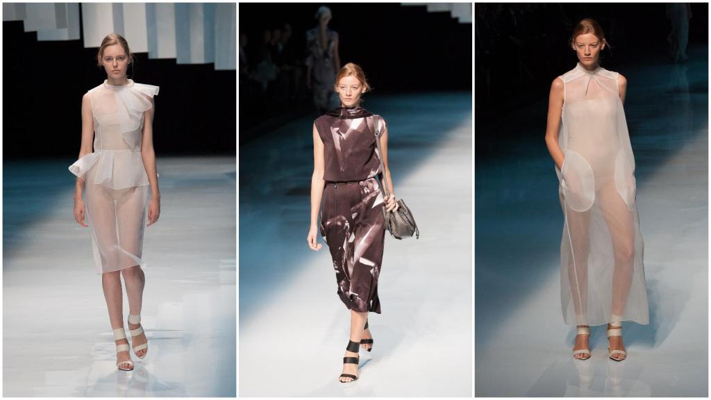Algunos de los diseños que presentó Mori en pasarela.