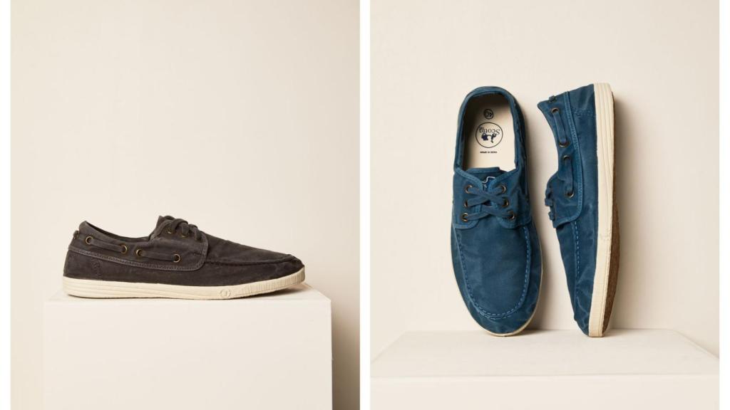 Náutico Lavado Sostenible Gris Oscuro (55 euros) y Náutico Lavado Sostenible Azul (55).