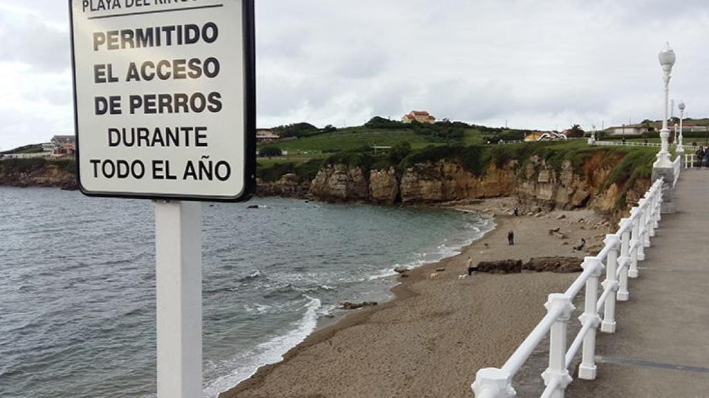 Playa Cervigón en Gijón.