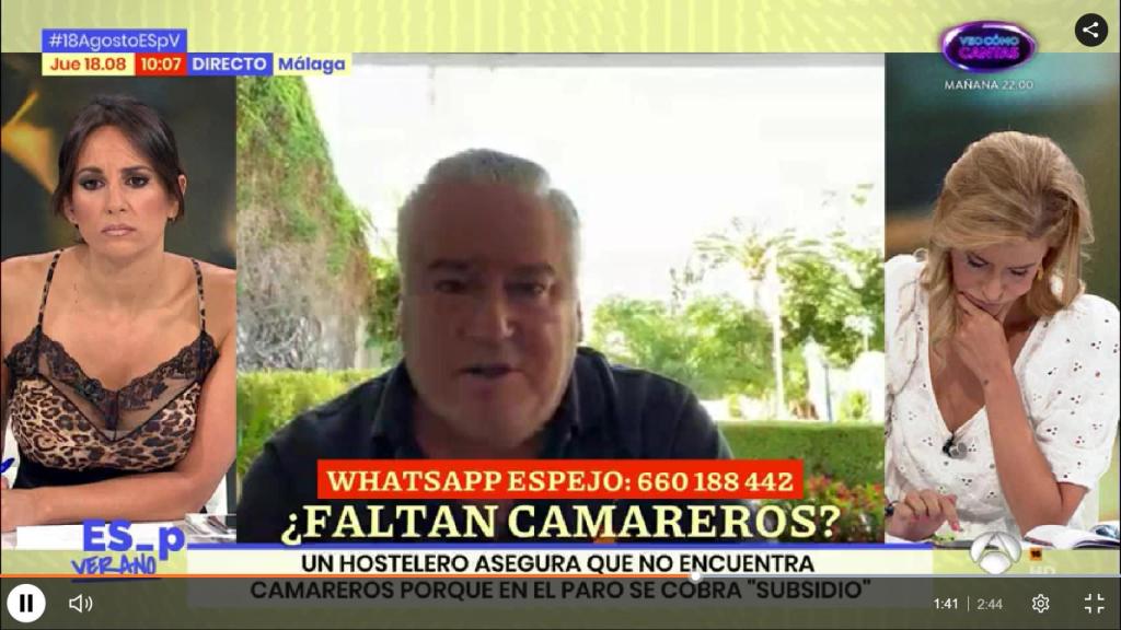 José Eugenio Arias-Camisón en 'Espejo Público'.