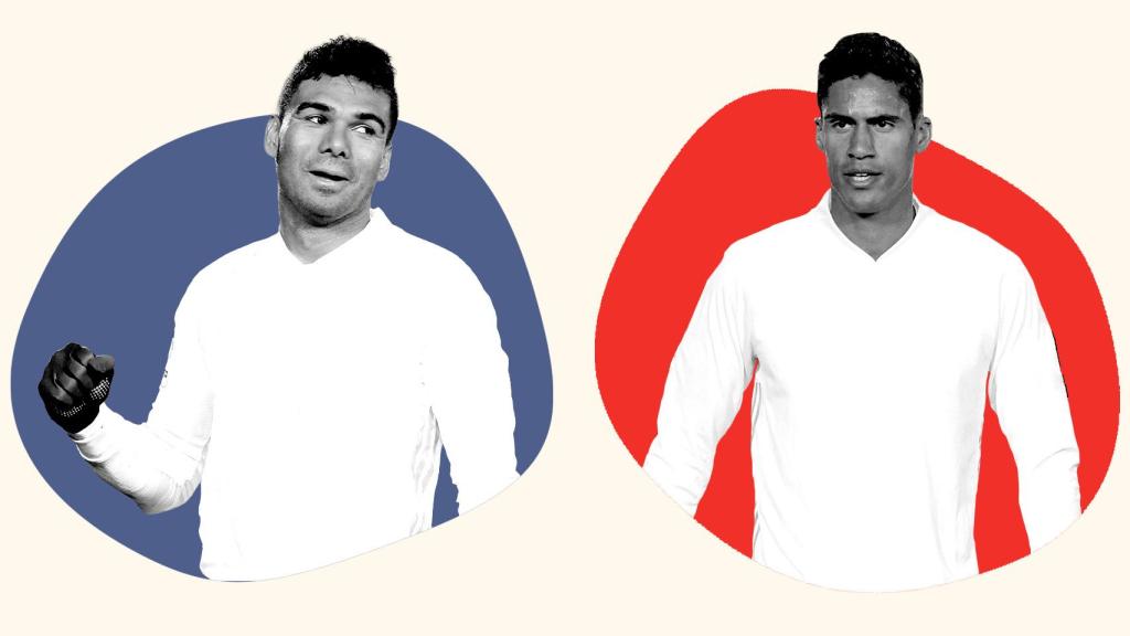 Casemiro y Raphaël Varane