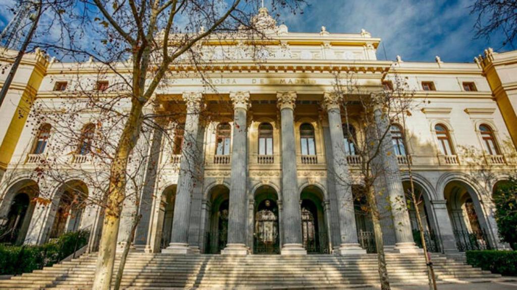 Fachada del Palacio de la Bolsa de Madrid