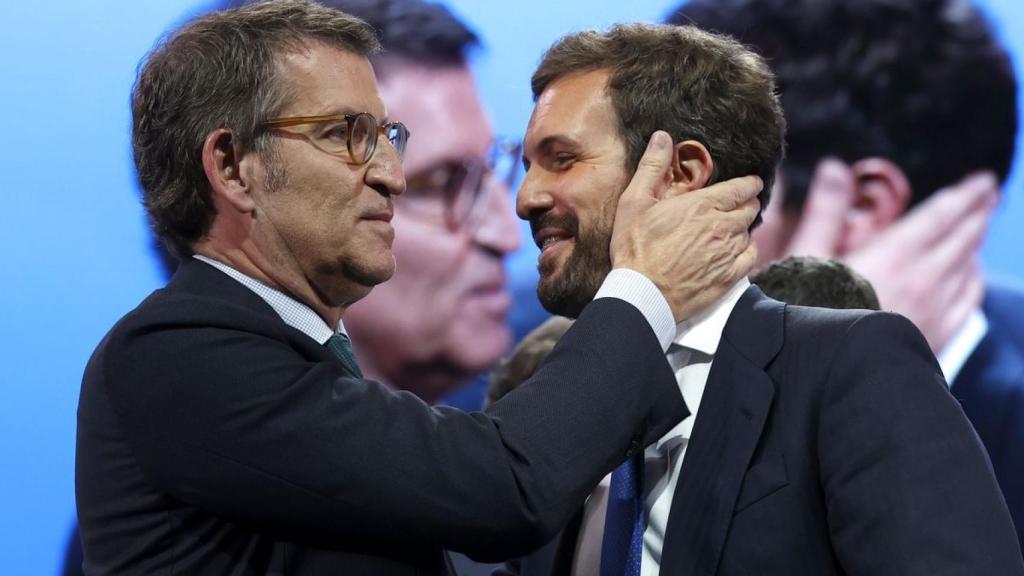 Alberto Núñez Feijóo junto con Pablo Casado.
