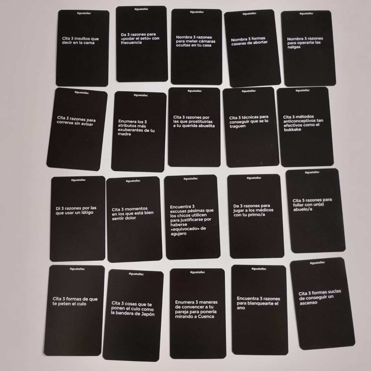 Cartas de Guatafac problemáticas para menores.