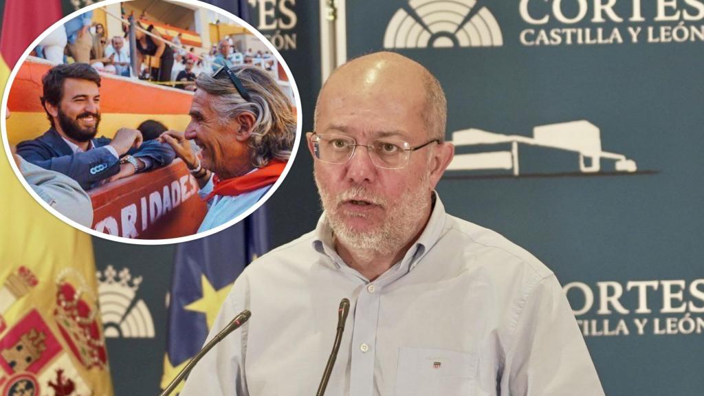 Igea con García Gallardo arriba durante su participación en los toros de Roa