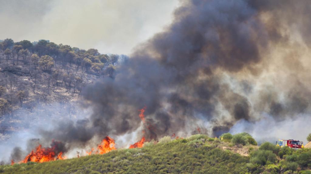 Incendio en Figueruela de Arriba, en la Sierra de la Culebra