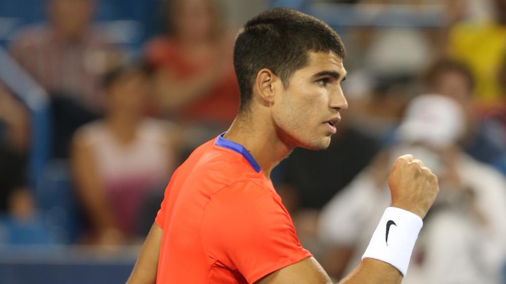 Carlos Alcaraz, durante el Masters 1.000 de Cincinnati
