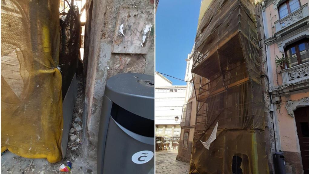 Estado del andamio en la Ciudad Vieja