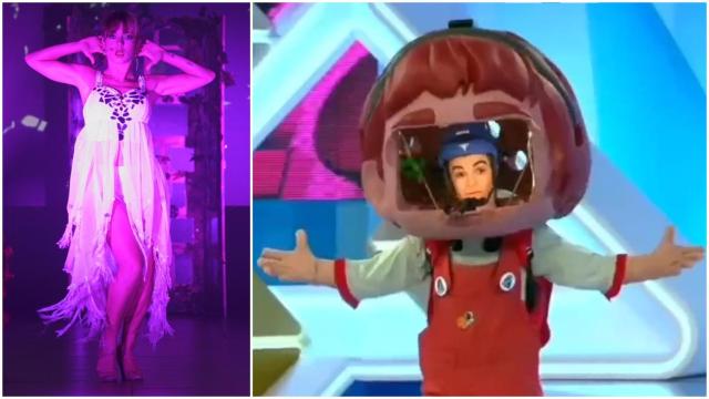 Carla Pulpón, bailando; y Carla Pulpón, dentro de Mapi.