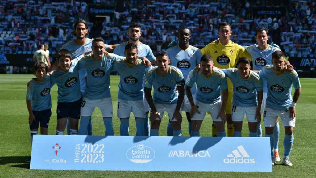 Once inicial del Celta en el primer partido de la temporada 22-23 contra el Espanyol.