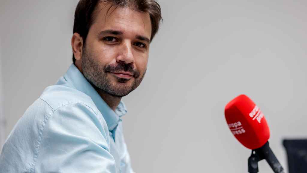 El coordinador autonómico de Podemos Murcia, Javier Sánchez Serna, durante una entrevista con Europa Press.