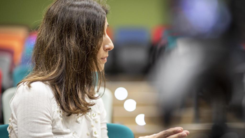 Pilar Llop, respondiendo a las preguntas de EL ESPAÑOL