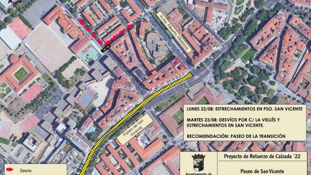 Asfaltado en el Paseo de San Vicente