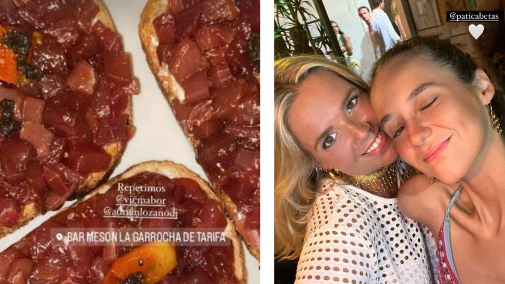 Victoria Federica cenó con unos amigos en un mesón de Tarifa.