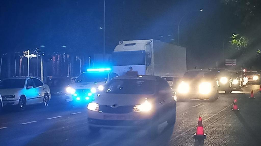 Un control de la Policía Local en los accesos a la Feria de Ciudad Real.