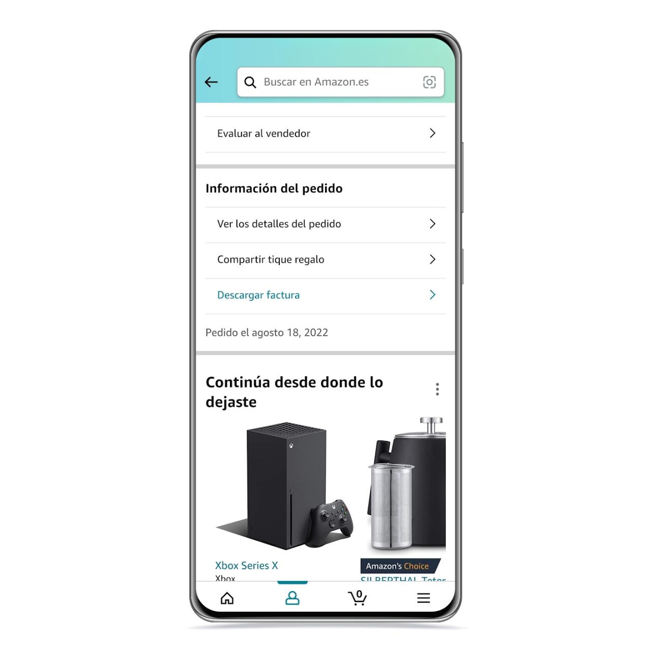 Descargar factura de Amazon