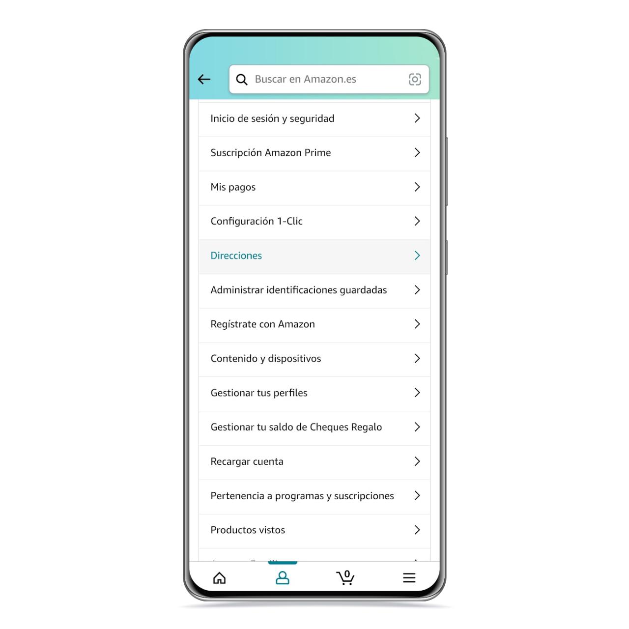 Direcciones en Amazon