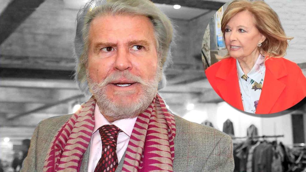 El cómico Edmundo Bigote Arrocet junto a la presentadora María Teresa Campos en un montaje de EL ESPAÑOL.