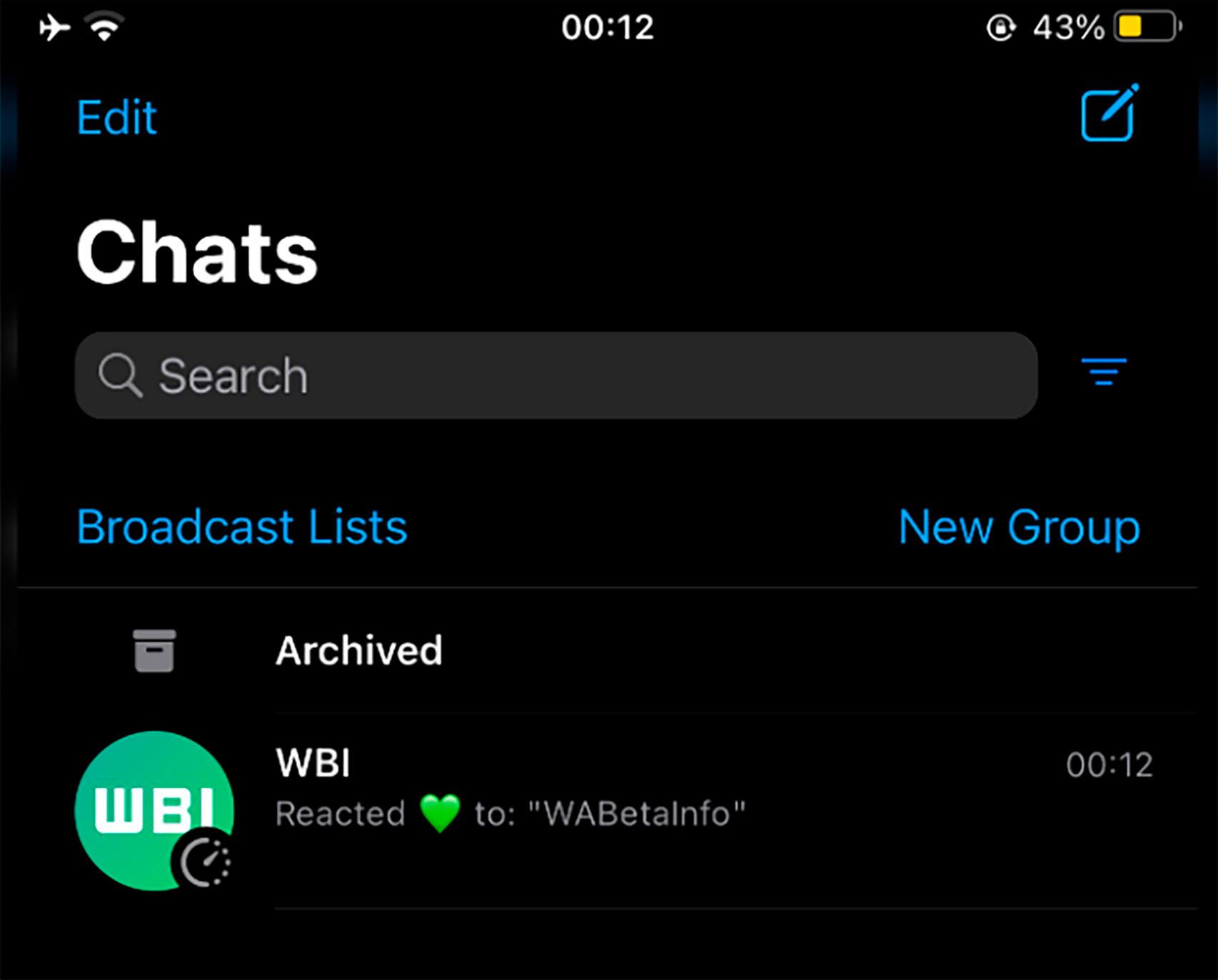 Así se ve el previo de las reacciones en WhatsApp