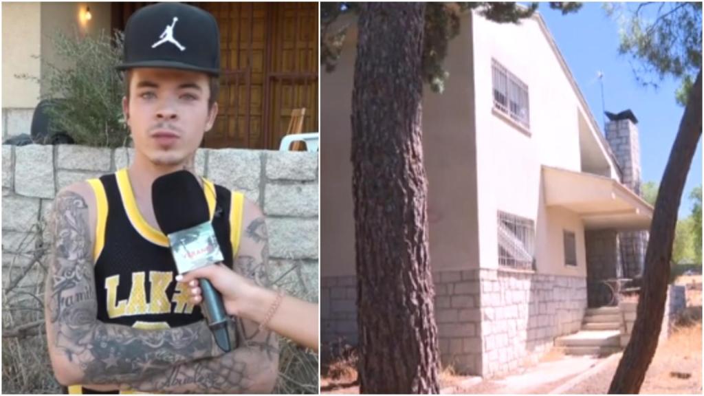 A la izquierda, el 'okupa' David. A la derecha, el domicilio.