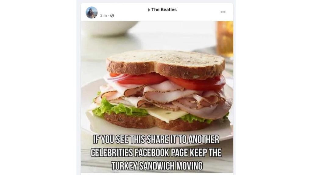 Publicación de la cuenta de The Beatles.