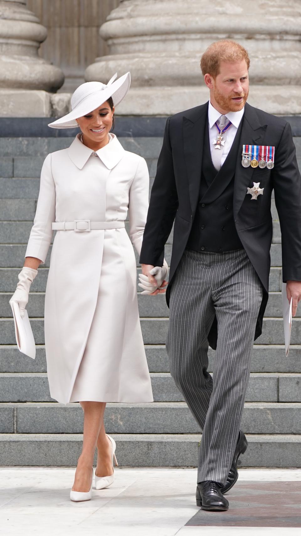 El matrimonio durante los servicios de Acción de Gracias, en Londres, en junio de 2022.