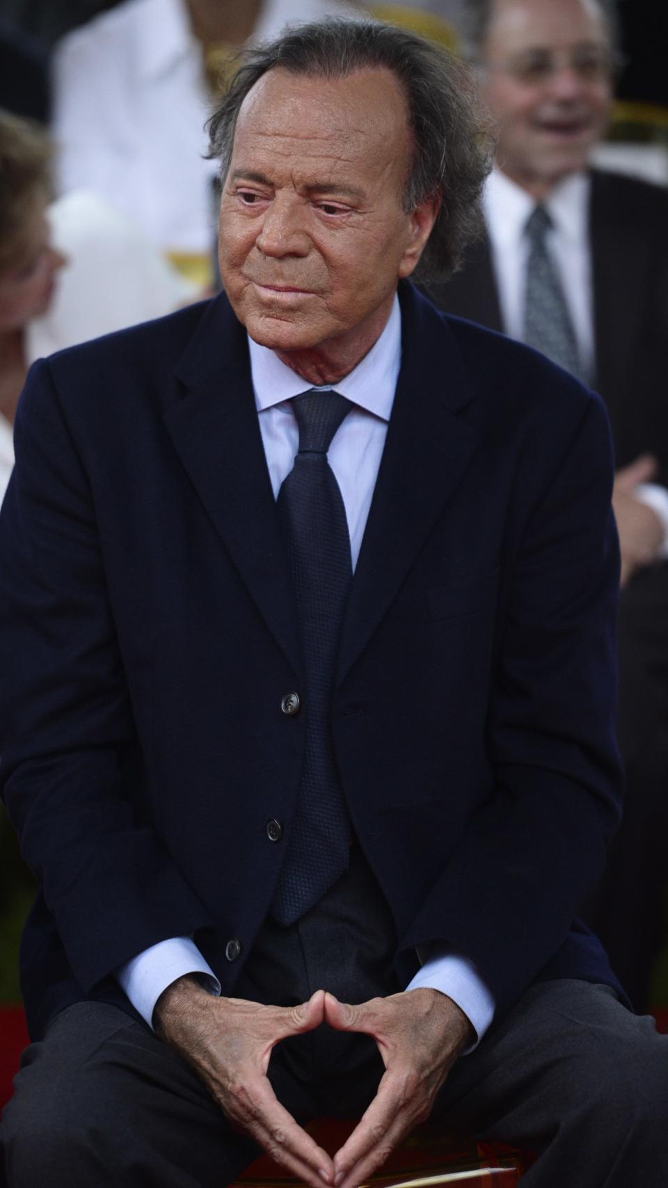 Julio Iglesias en un acto público en San Juan, Puerto Rico, en septiembre de 2016.