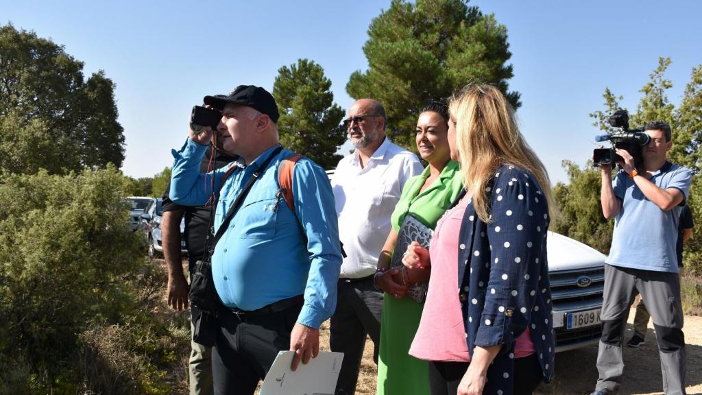 Un momento de la visita a la Sierra de Bascuñana.