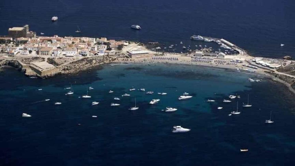 Vista aérea de la isla de Tabarca.