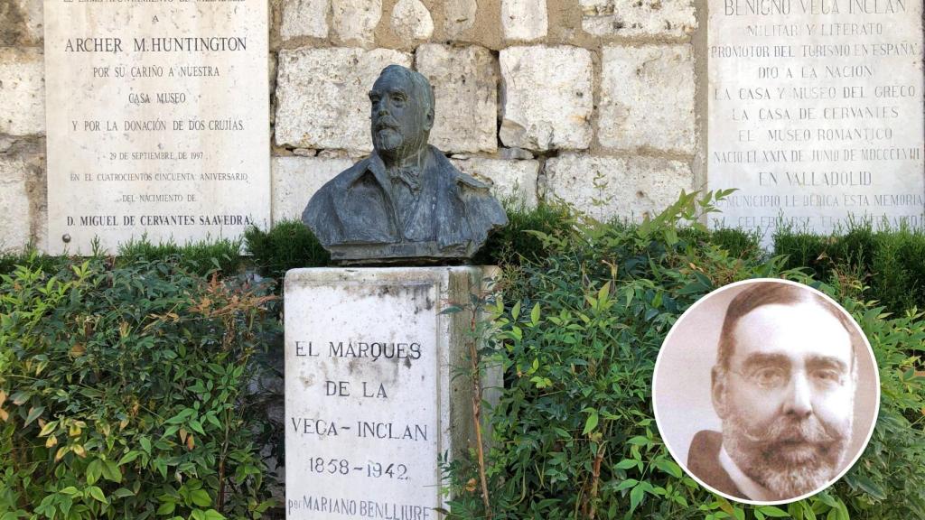 Busto del Marqués de la Vega- Inclán en el museo de la Casa Cervantes