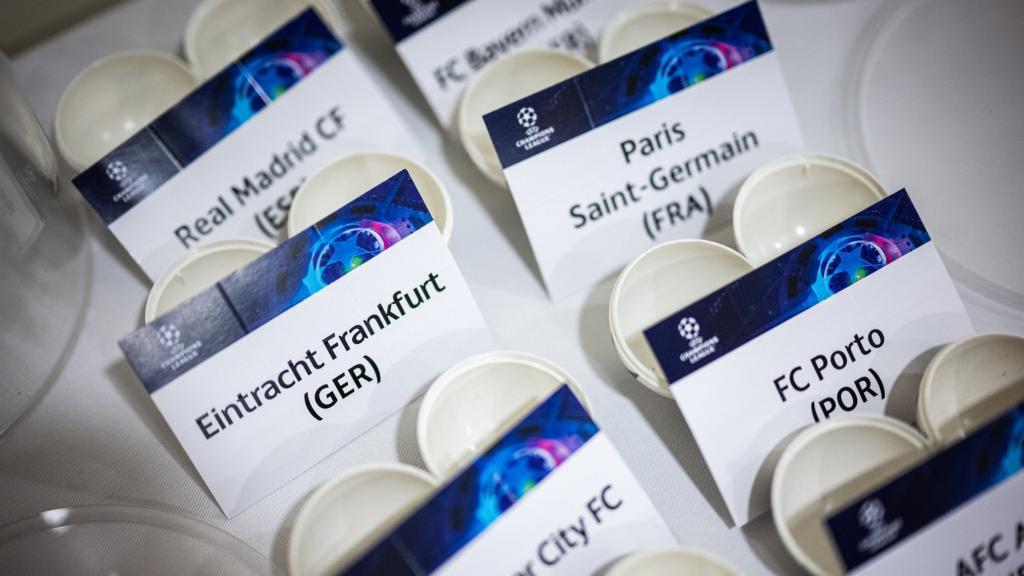 Los papeles de los equipos del sorteo de la Champions League