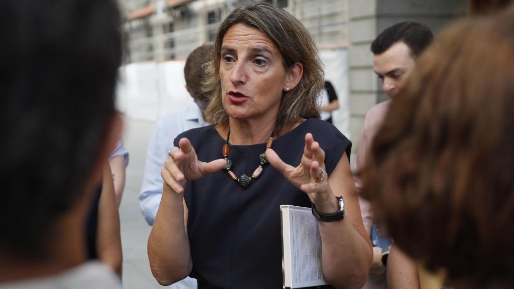 La vicepresidenta tercera y ministra de Transición Ecológica, Teresa Ribera, este jueves ante el Congreso.