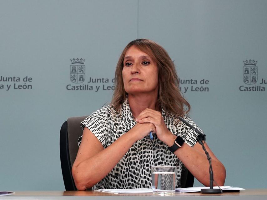 La consejera de Educación, Rocío Lucas, durante la rueda de prensa posterior al Consejo de Gobierno de este jueves.
