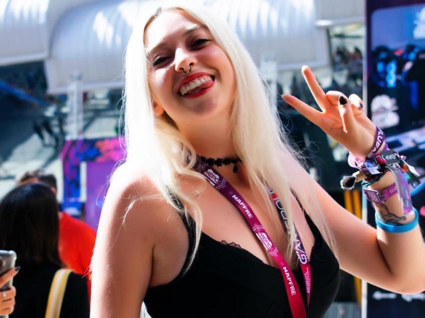 Silvia Álamo durante un evento de gaming