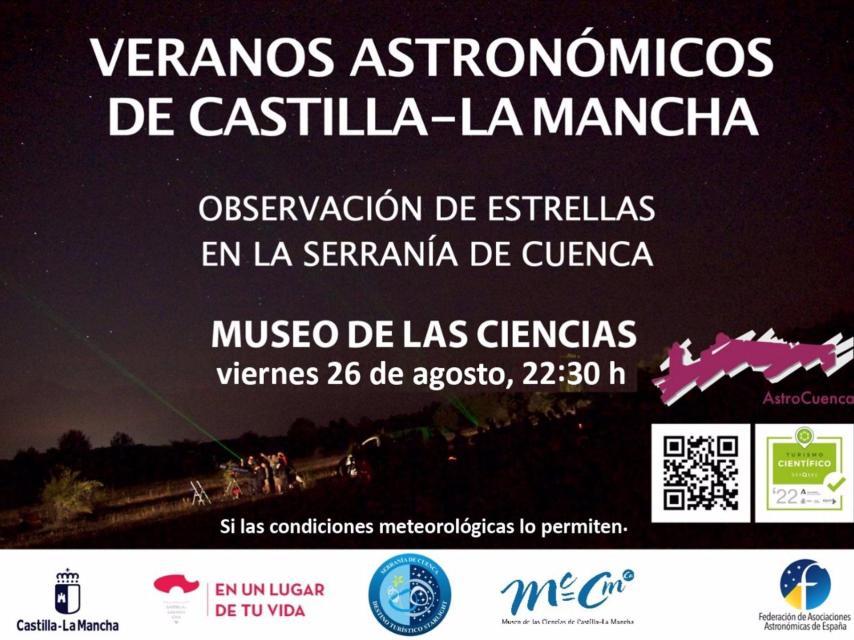 Cartel del Verano Astronómico de Castilla-La Mancha