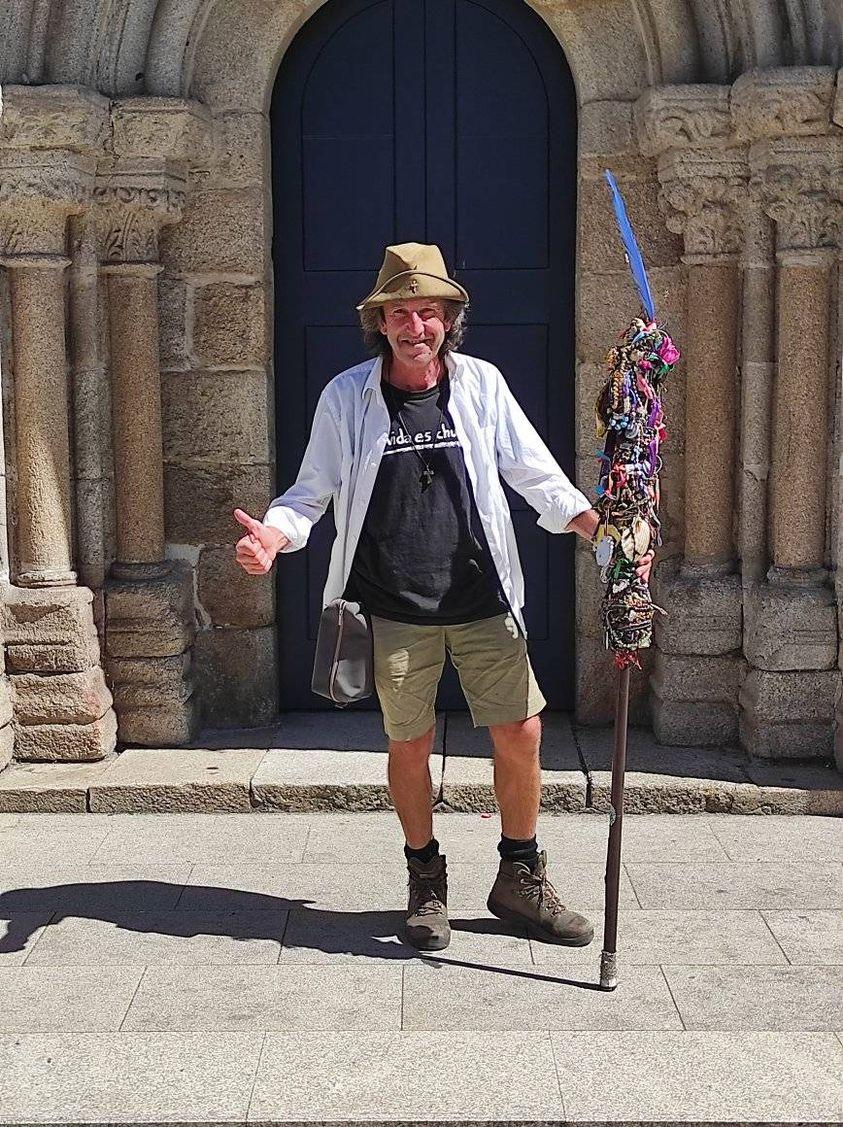 Foto: Facebook Enrique El peregrino y su burro Espiri