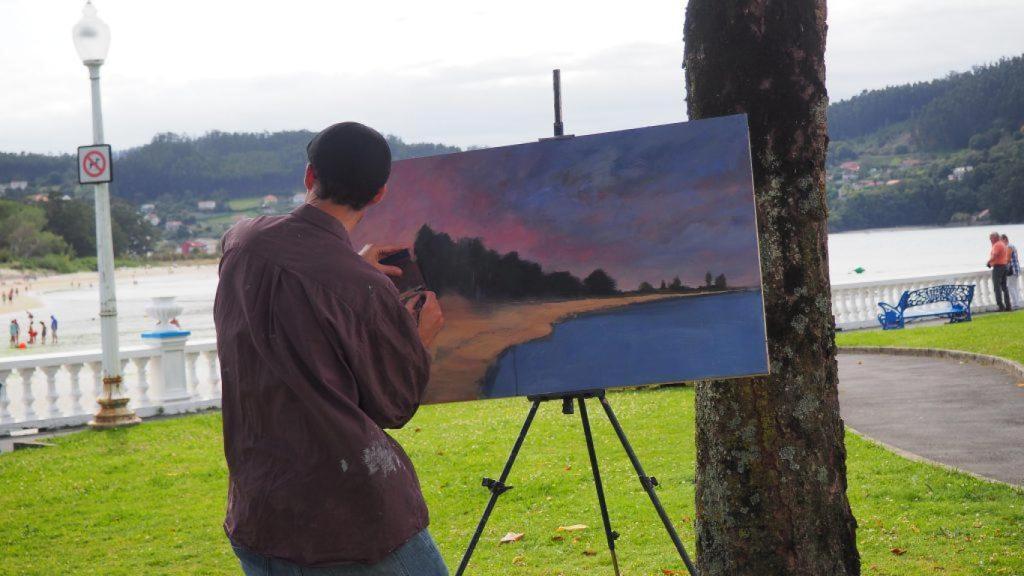 Participante en la pasada edición del Certamen de pintura rápida