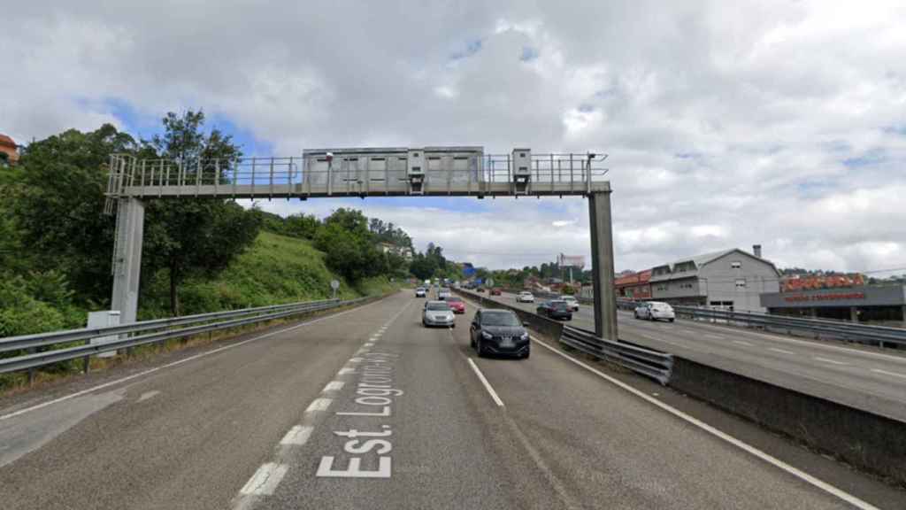 Radar en el punto kilométrico 9 de la autovía A-55 en dirección a O Porriño.