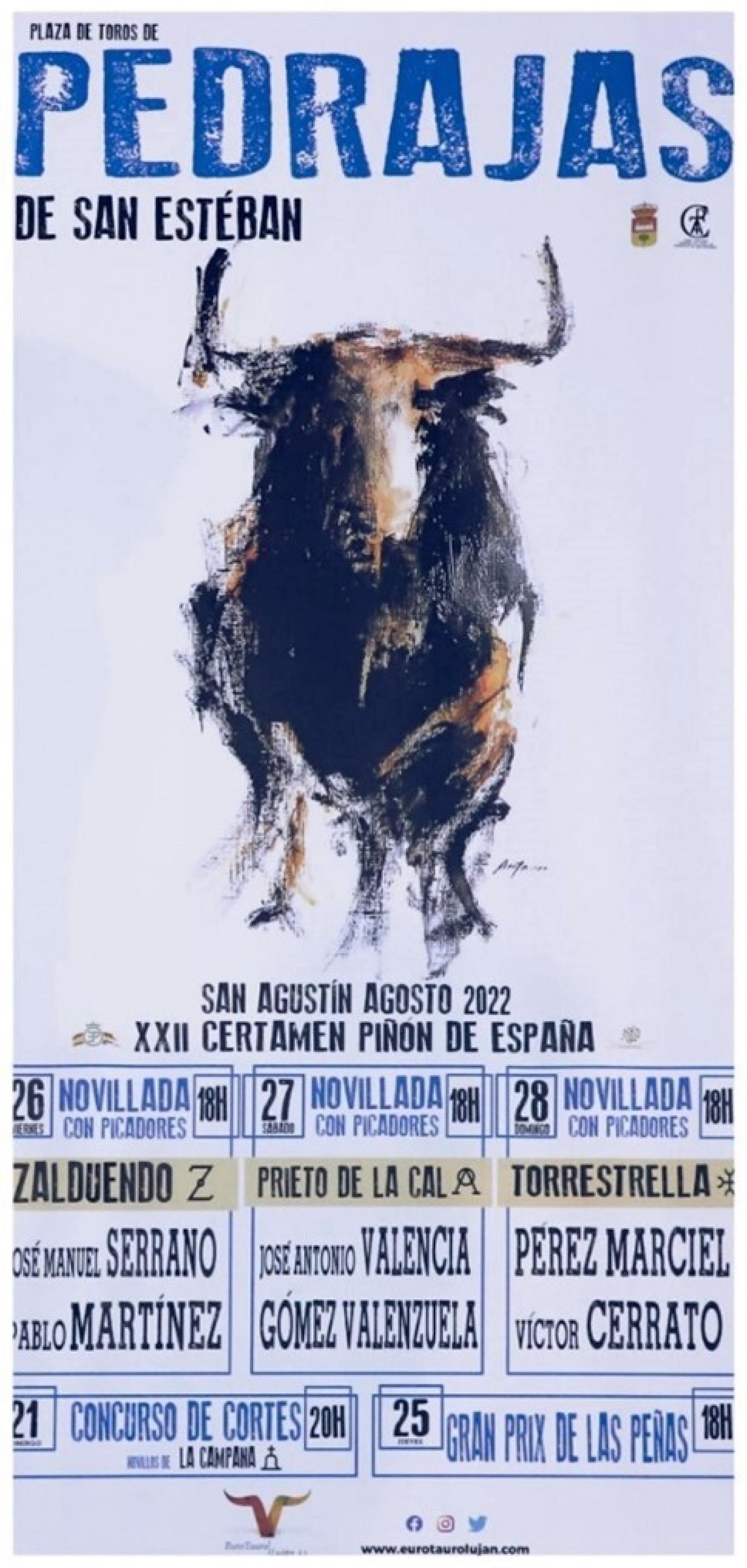 Cartel de las novilladas de Pedrajas