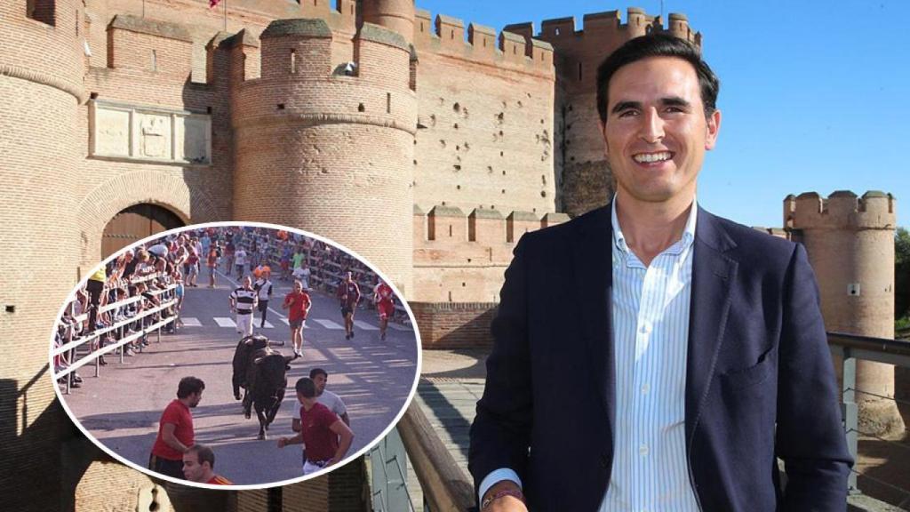 Guzmán Gómez, alcalde de Medina, y uno de los encierros tradicionales de la villa